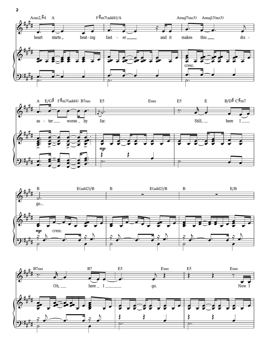 Here I Go (from If/Then: A New Musical) Piano, Vocal scores gallery preview page 2