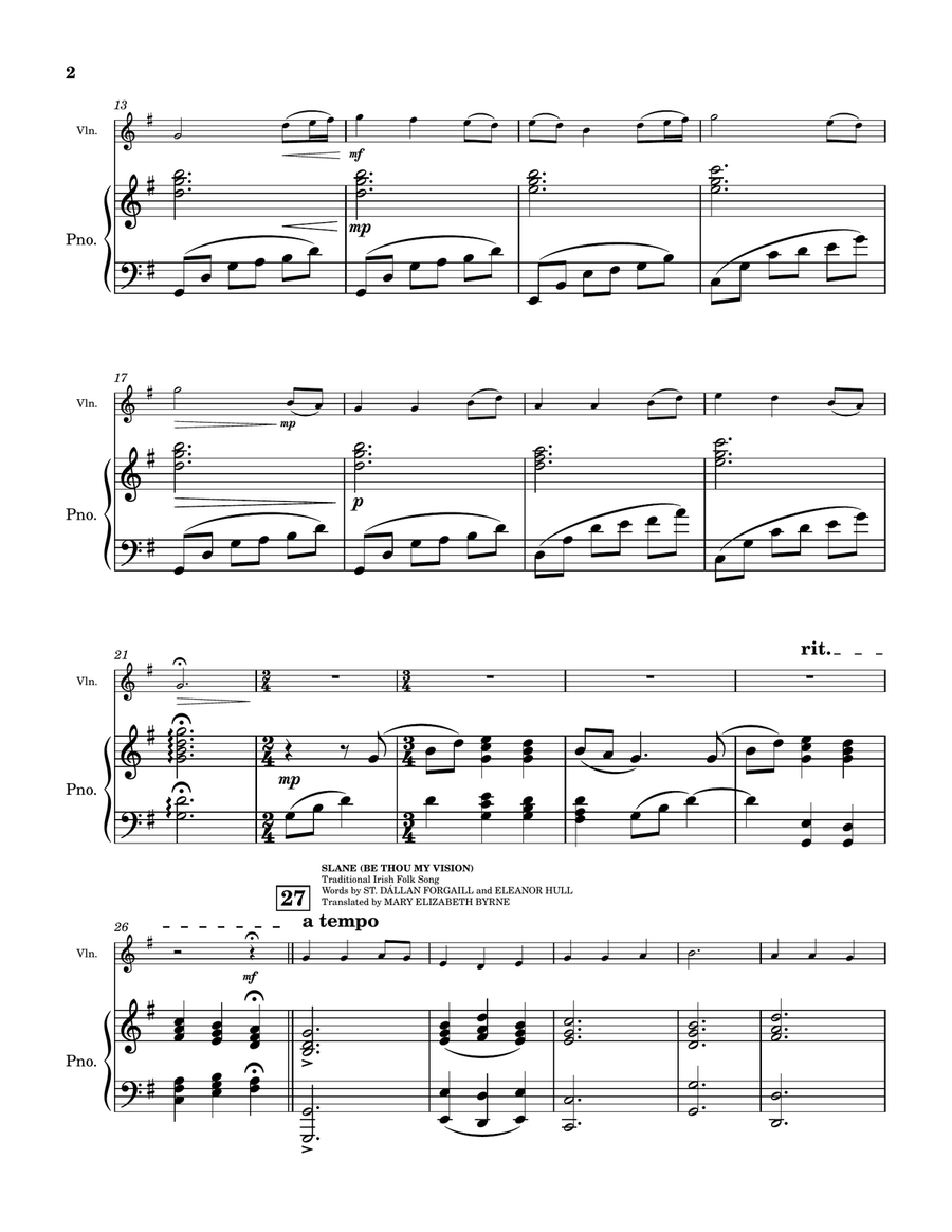 Come Thou Fount of Every Blessing and Two Celtic Hymns Medley—Nettleton, Slane, and Táladh Chriosda Violin Solo scores gallery preview page 4