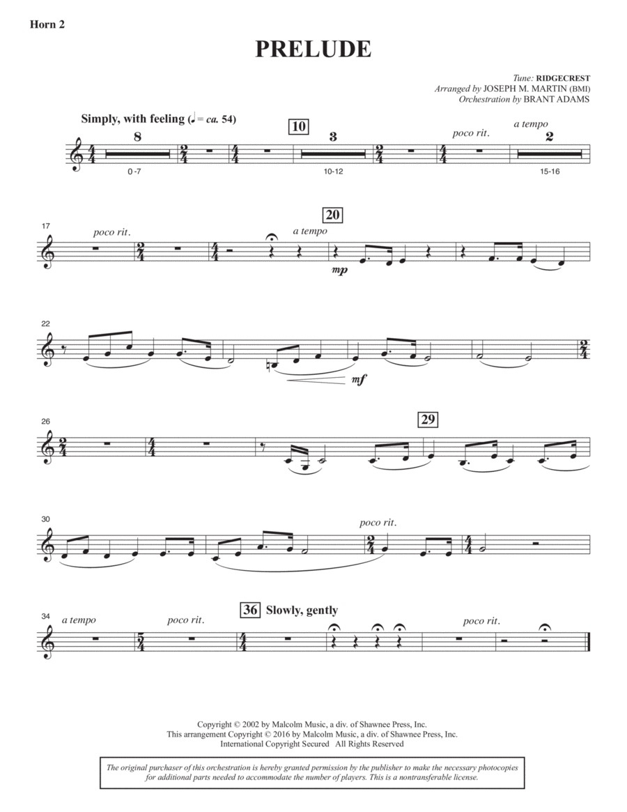 Sacred Places - F Horn 2 Sacred Places - F Horn 2 Choir scores gallery preview page 1