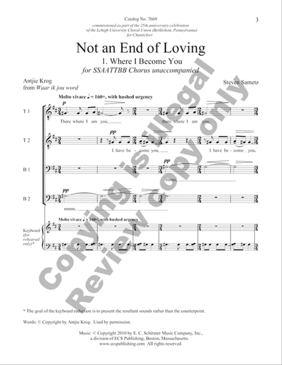 Where I Become You Divisi scores gallery preview page 3