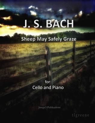 Book cover for Bach: Sheep May Safely Graze for Cello & Piano