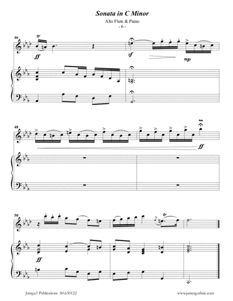 Telemann: Sonata in C Minor for Alto Flute & Piano image number null