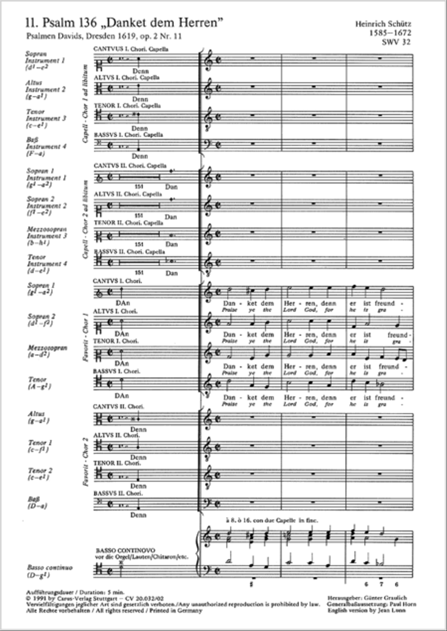 Praise ye the Lord God (Danket dem Herren, denn er ist freundlich) 4-Part scores gallery preview page 2