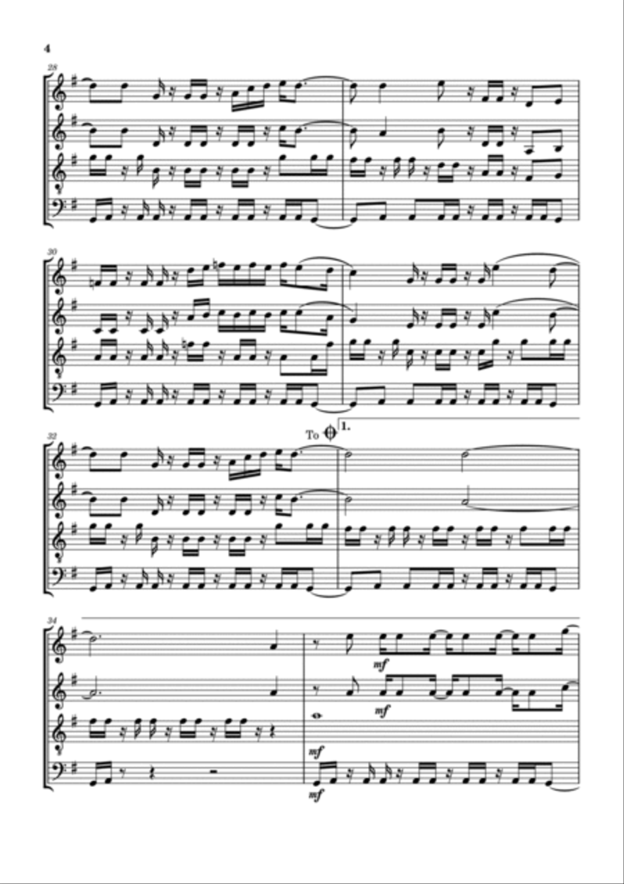 Crazy Saxophone Quartet scores gallery preview page 5