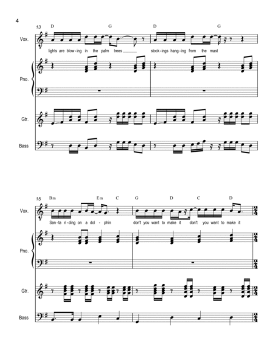 Christmas in the Caribbean Bass Voice scores gallery preview page 4