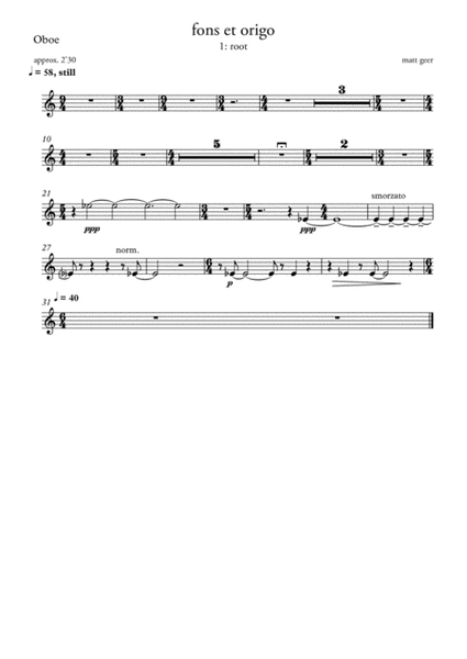 Fons et origo (Individual oboe part)