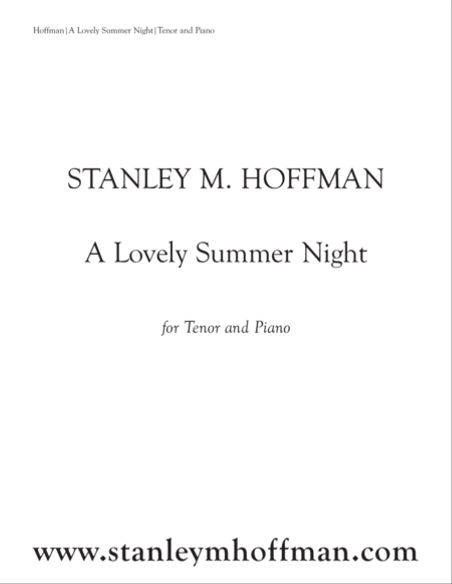 A Lovely Summer Night Tenor Voice scores gallery preview page 1