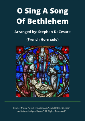 Book cover for O Sing A Song Of Bethlehem (French Horn solo and Piano)