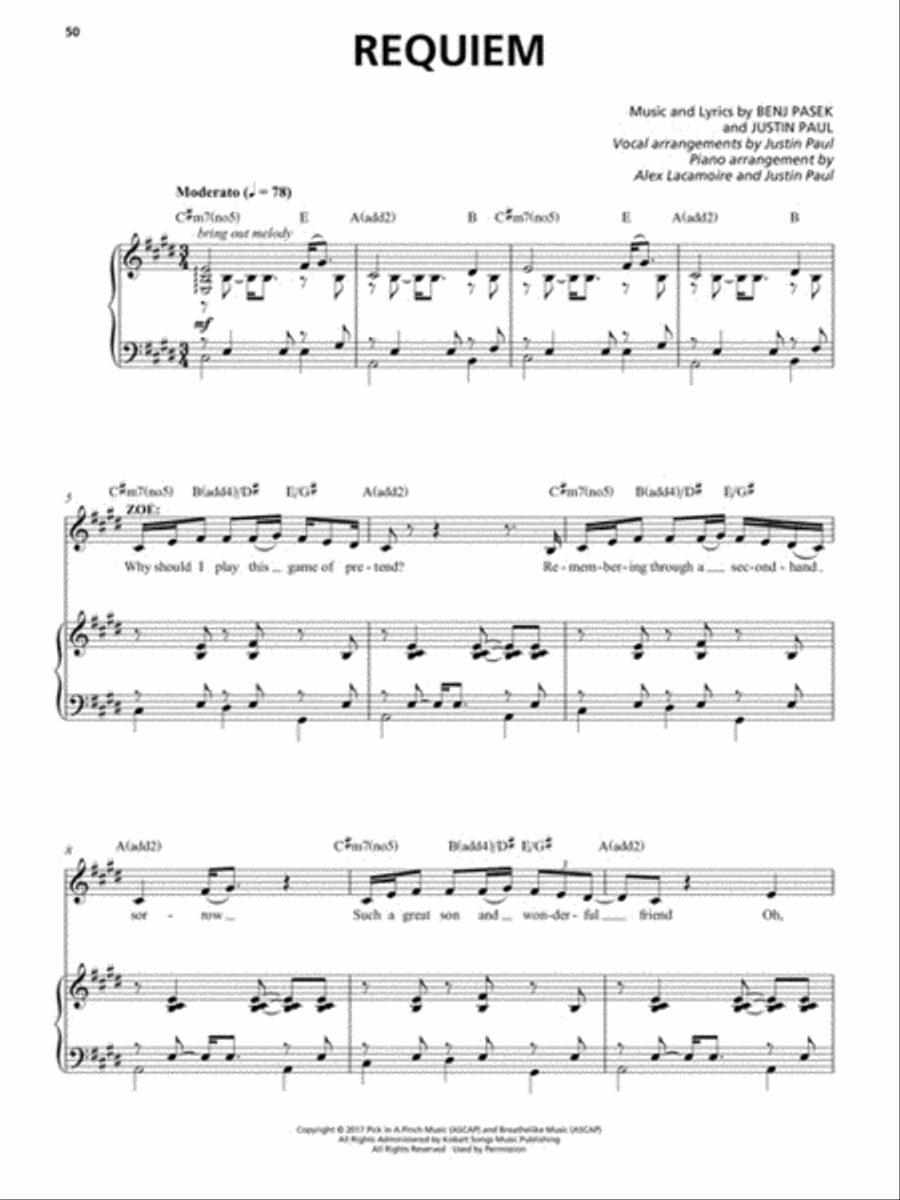 Dear Evan Hansen Dear Evan Hansen Voice scores gallery preview page 6