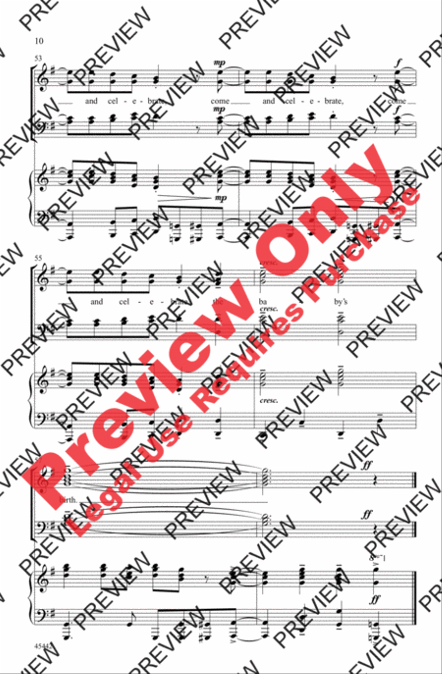 Sing with the Angels 4-Part scores gallery preview page 10