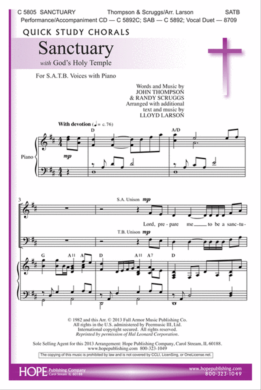 Sanctuary 4-Part scores gallery preview page 1