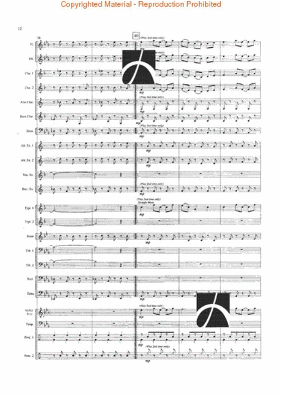 Blue Mountain Saga Blue Mountain Saga Concert Band scores gallery preview page 9