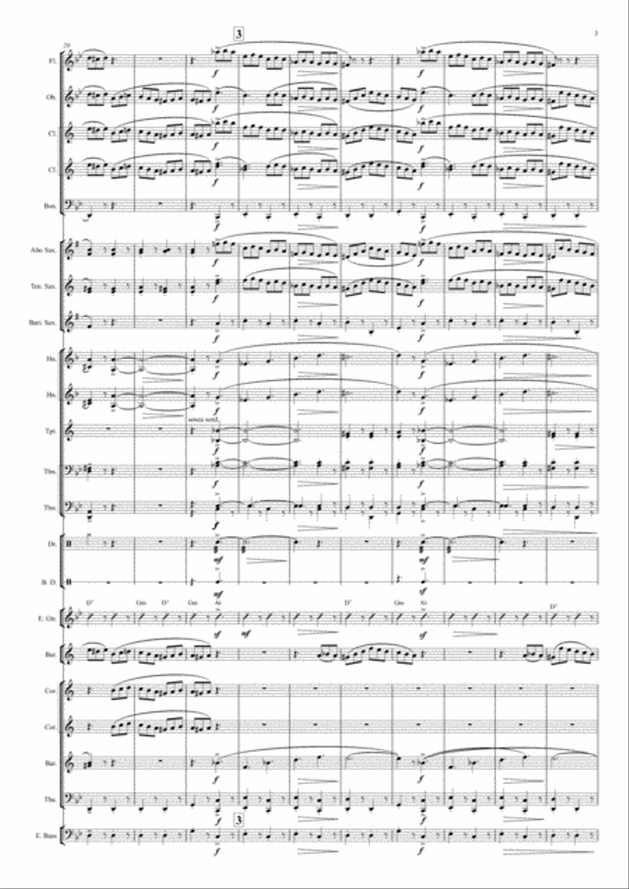 La Danza (Tarantella Napoletana) - for baritone in B and Concert Band Concert Band scores gallery preview page 4