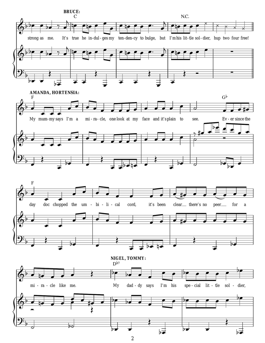 Miracle (from Matilda The Musical) Piano, Vocal scores gallery preview page 2