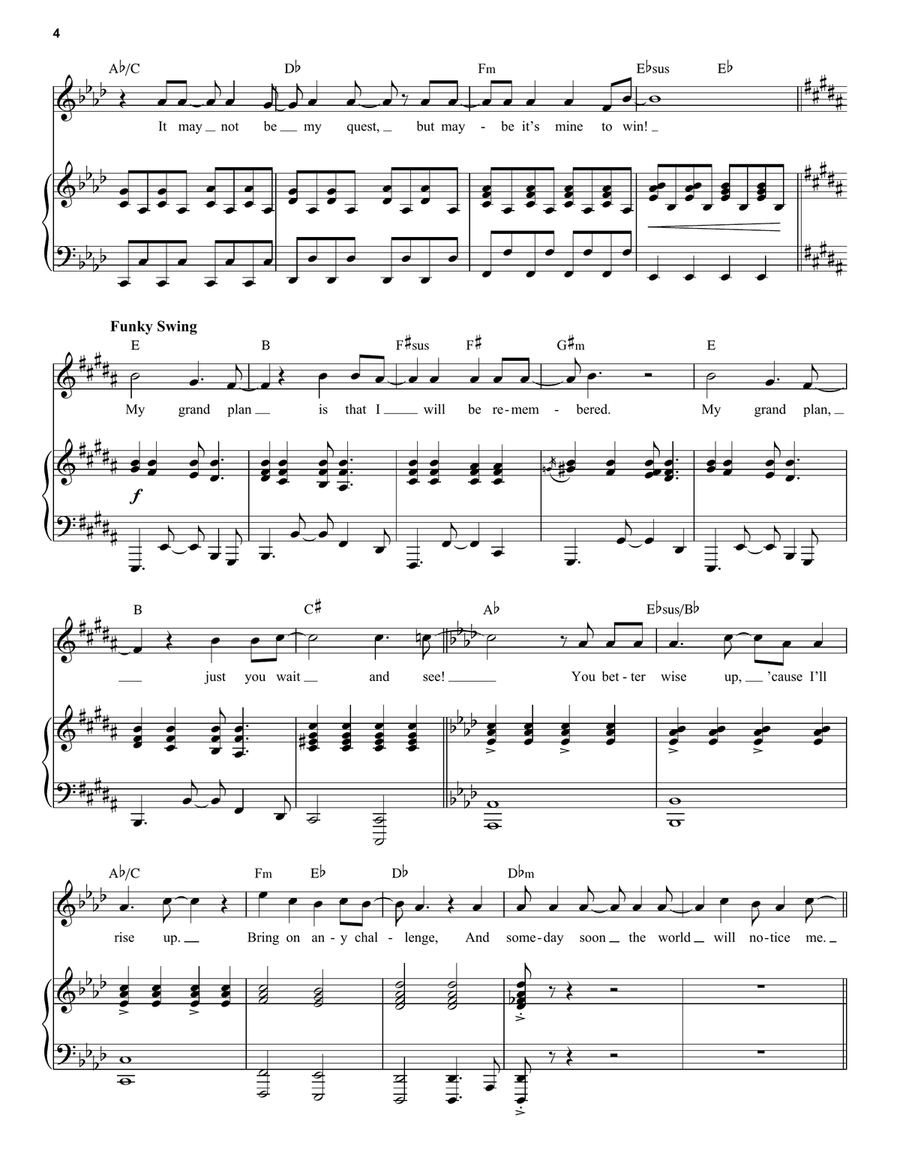 My Grand Plan (from The Lightning Thief: The Percy Jackson Musical) Voice scores gallery preview page 4