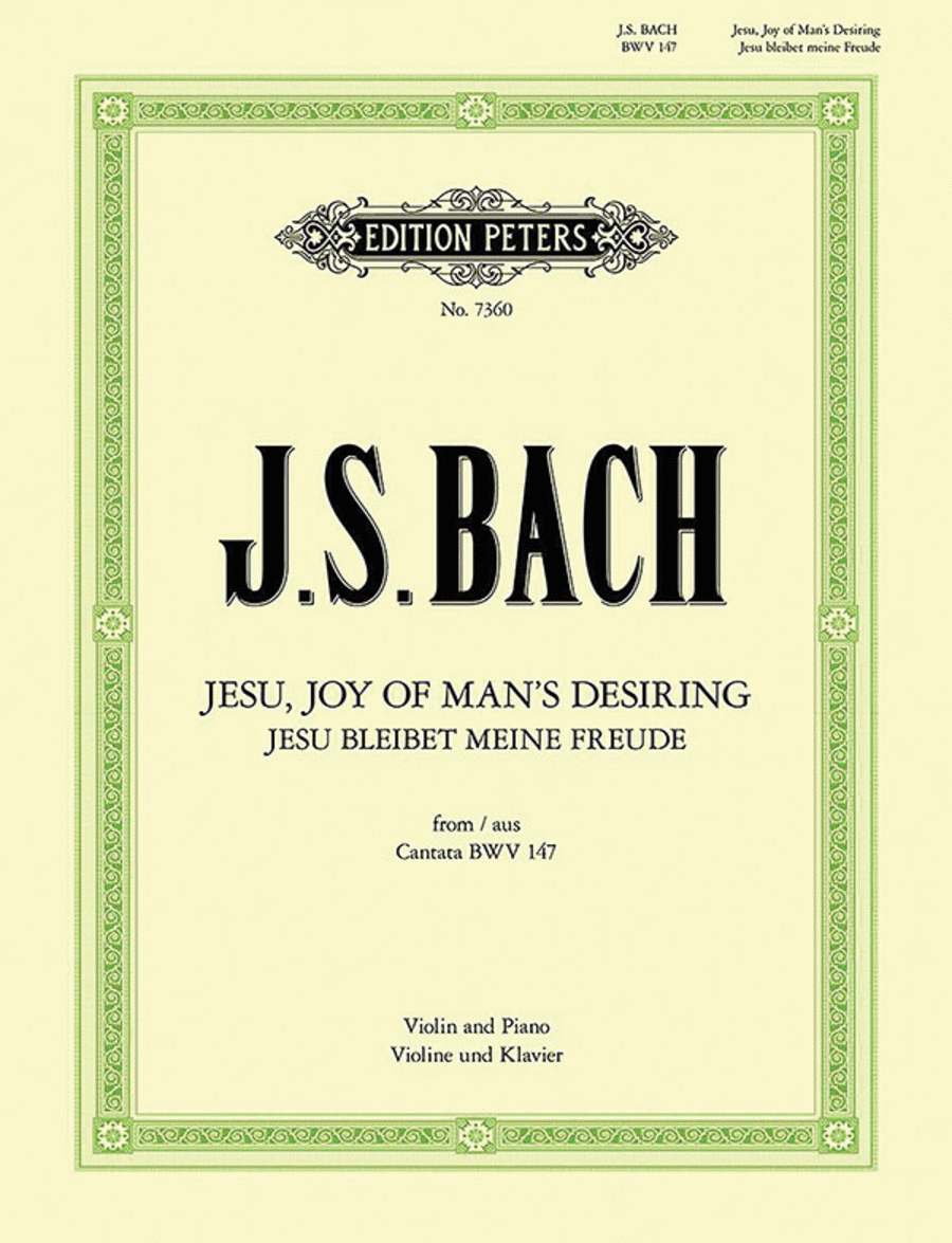 Jesu, Joy of Man's Desiring (Arranged for Violin and Piano) Violin Solo scores gallery preview page 1