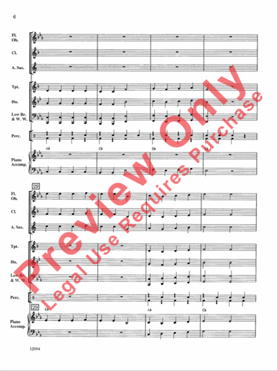 First Christmas March Concert Band scores gallery preview page 7