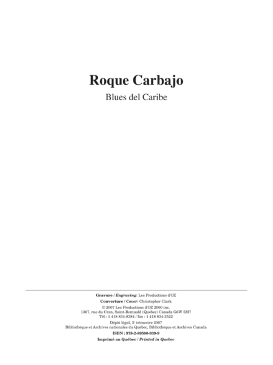 Blues del Caribe Guitar Ensemble scores gallery preview page 1