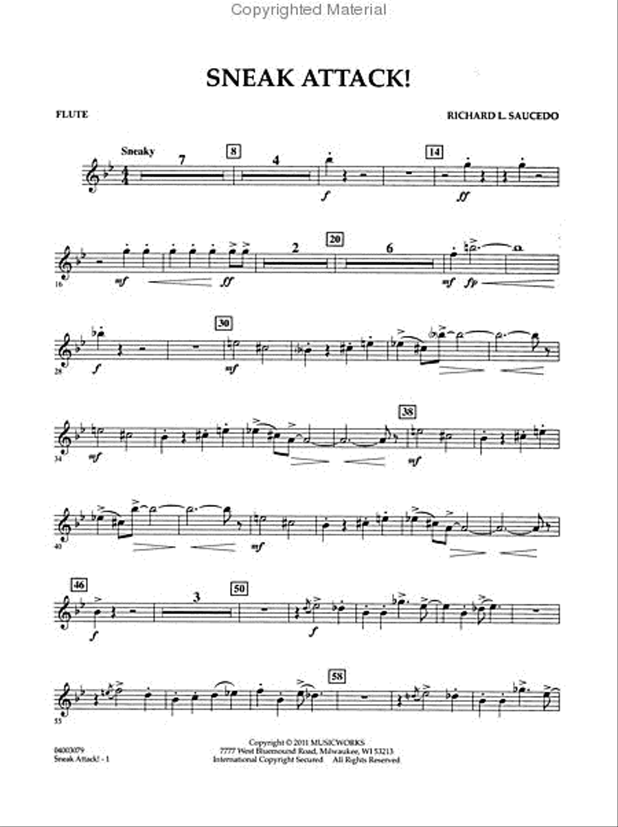 Sneak Attack! Concert Band scores gallery preview page 4