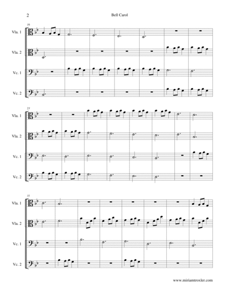 Bell Carol for Viola and Cello