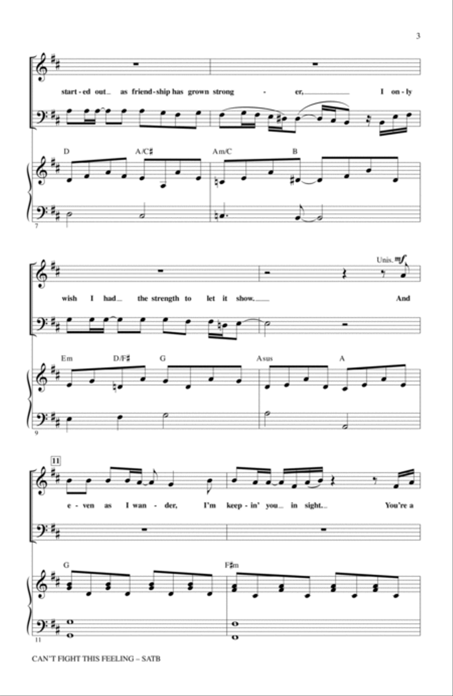 Can't Fight This Feeling (from Glee) (adapt. Alan Billingsley) 4-Part scores gallery preview page 2