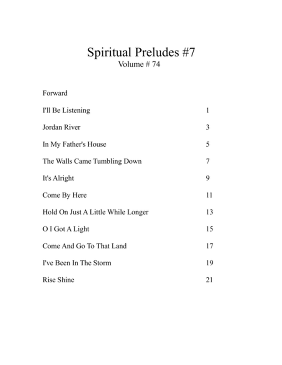 Spiritual Preludes #7 Volume 74 image number null