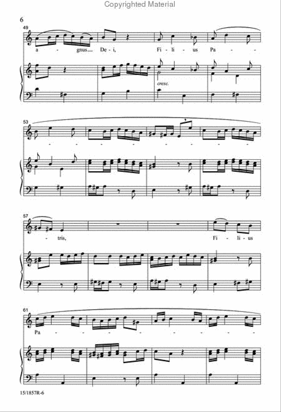 Domine Deus, Agnus Dei Domine Deus, Agnus Dei Unison Choir scores gallery preview page 6