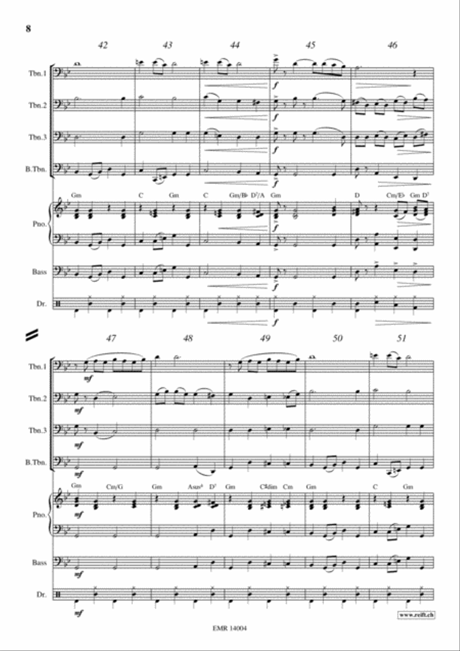 Swanee Trombone Quartet scores gallery preview page 8