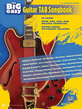 Book cover for The Big Easy Guitar Tab Songbook