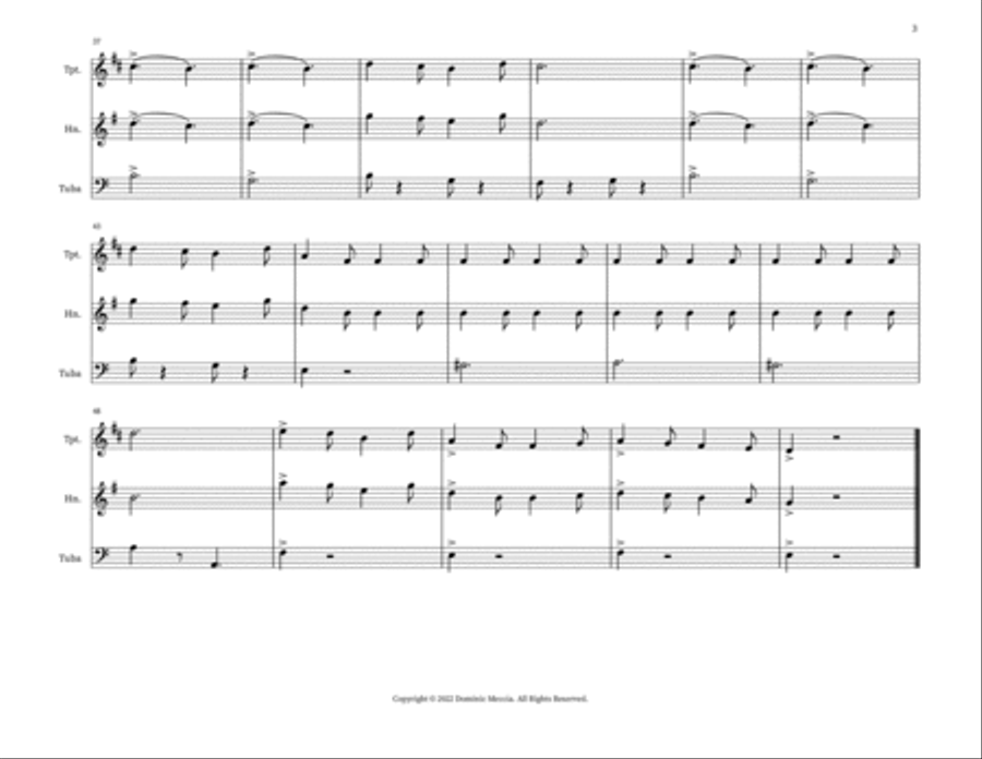 Funiculi, Funicula Small Ensemble scores gallery preview page 3
