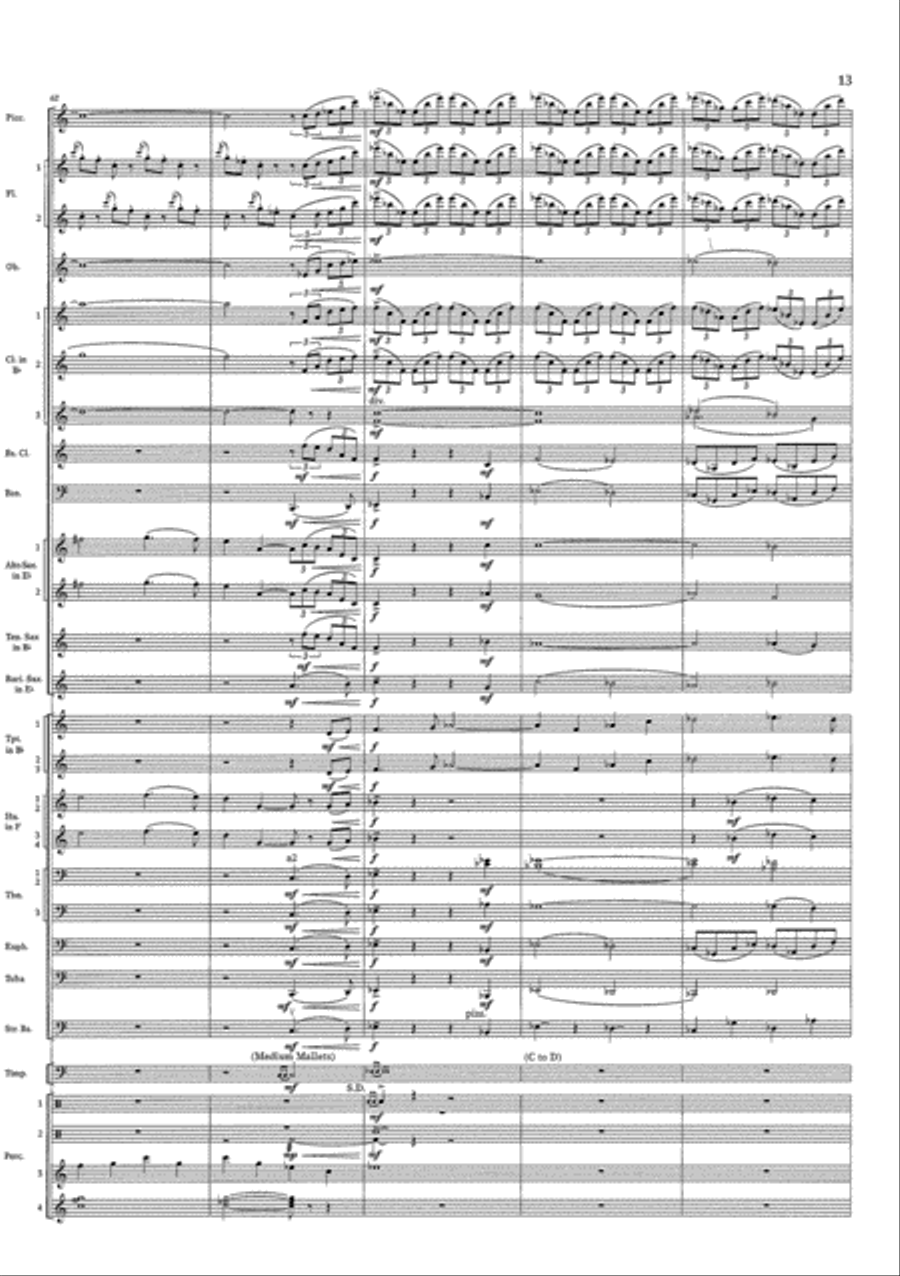 Cry of the Last Unicorn Concert Band scores gallery preview page 13