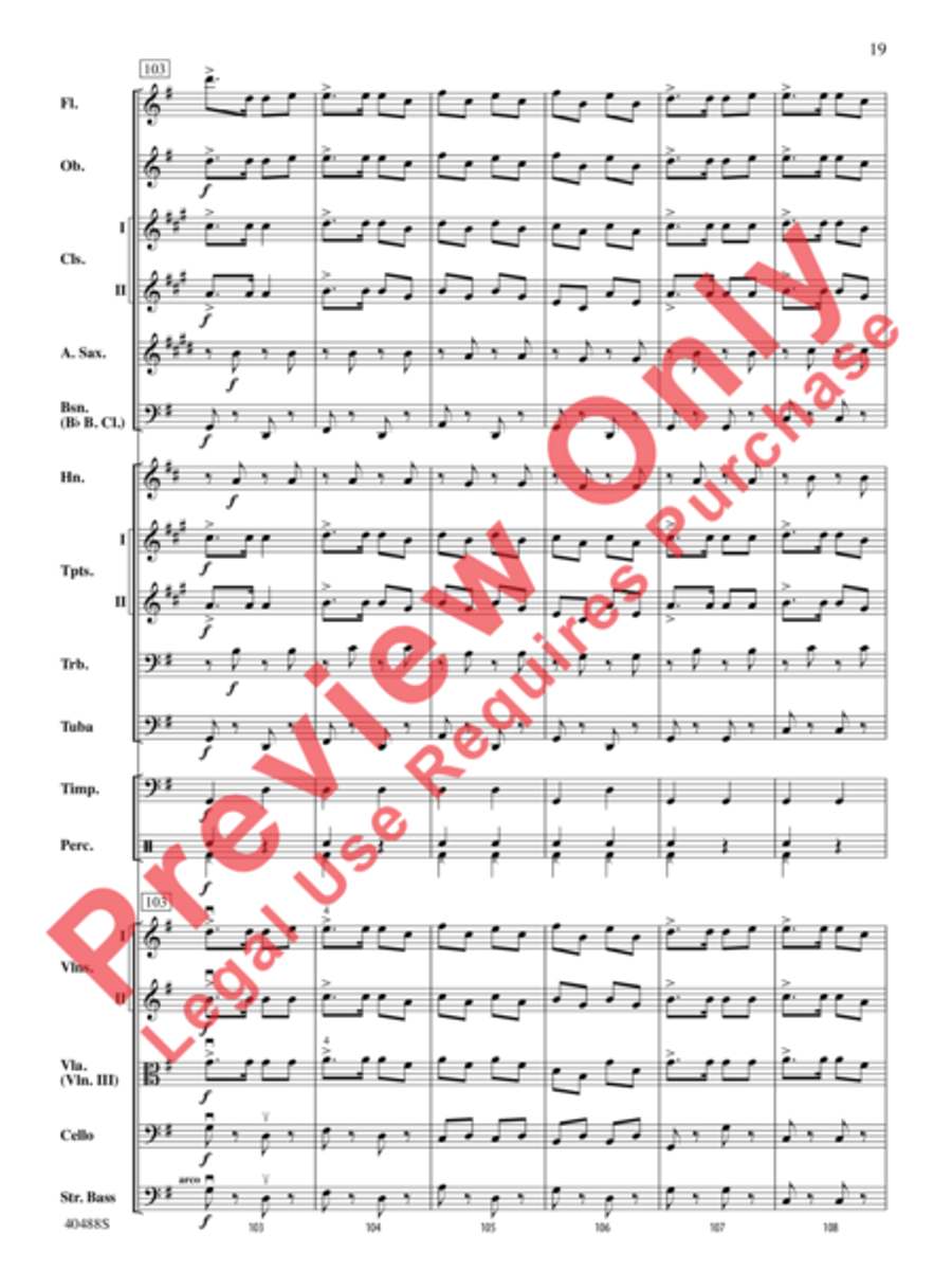 Overture to Die Fledermaus Full Orchestra scores gallery preview page 20
