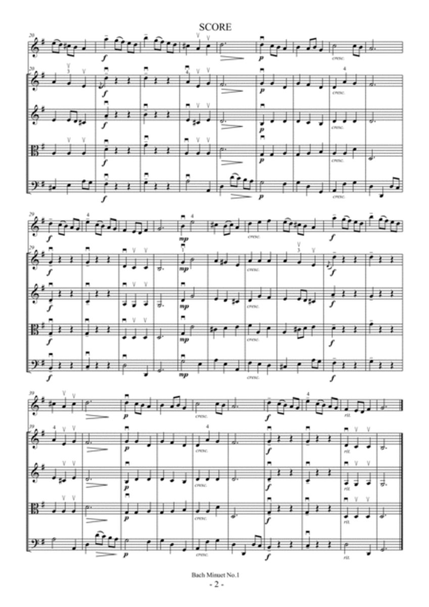 Bach Minuet No.1(For Solo Vn and Strings) image number null