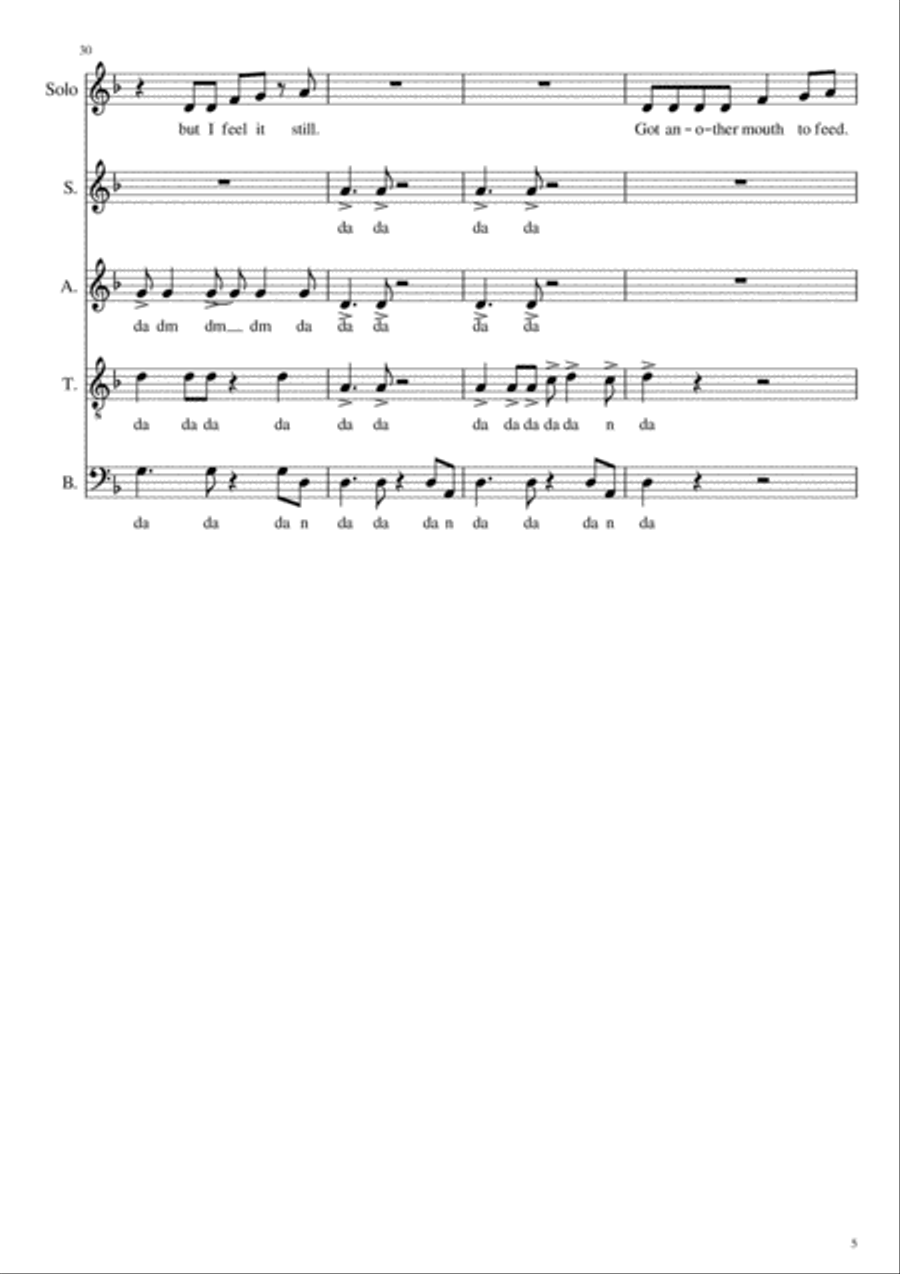 Feel It Still 4-Part scores gallery preview page 5