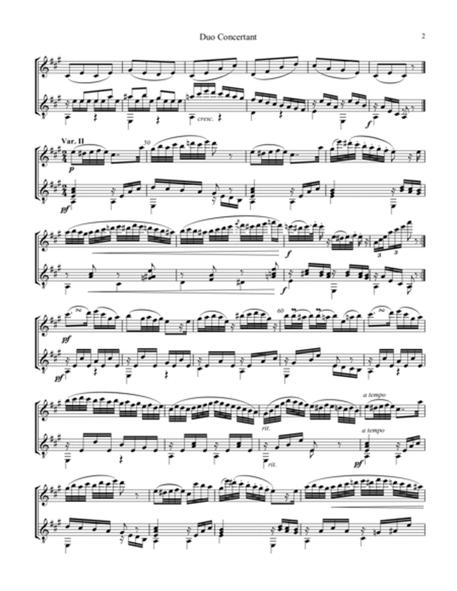 Duo Concertant, Op. 25, Theme and Variations (ii) for violin and guitar image number null