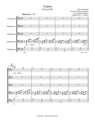 Canon (Pachelbel) (Bb) (Bassoon Quintet)