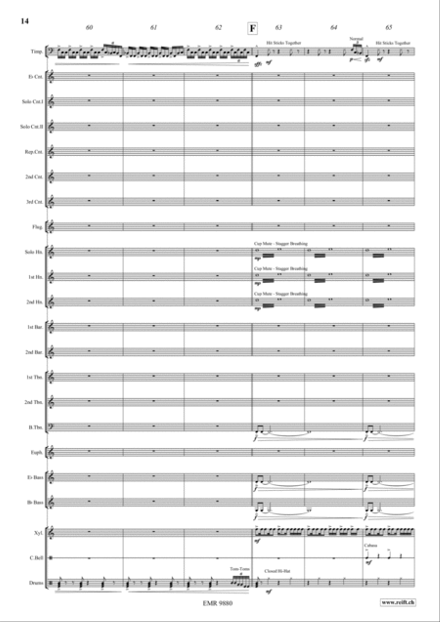 Night Sketches Brass Band scores gallery preview page 14