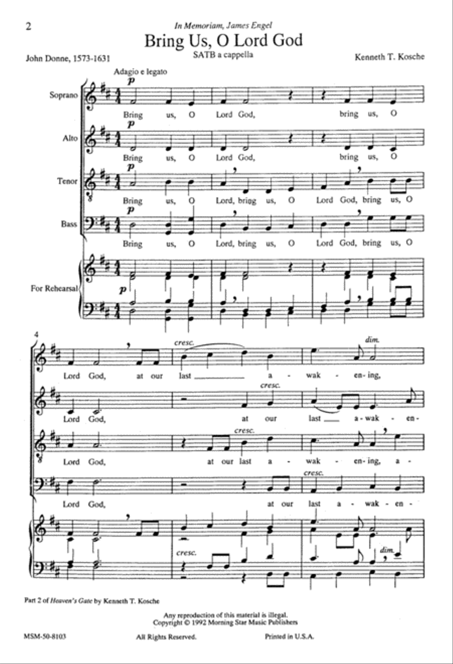 Bring Us, O Lord God 4-Part scores gallery preview page 2