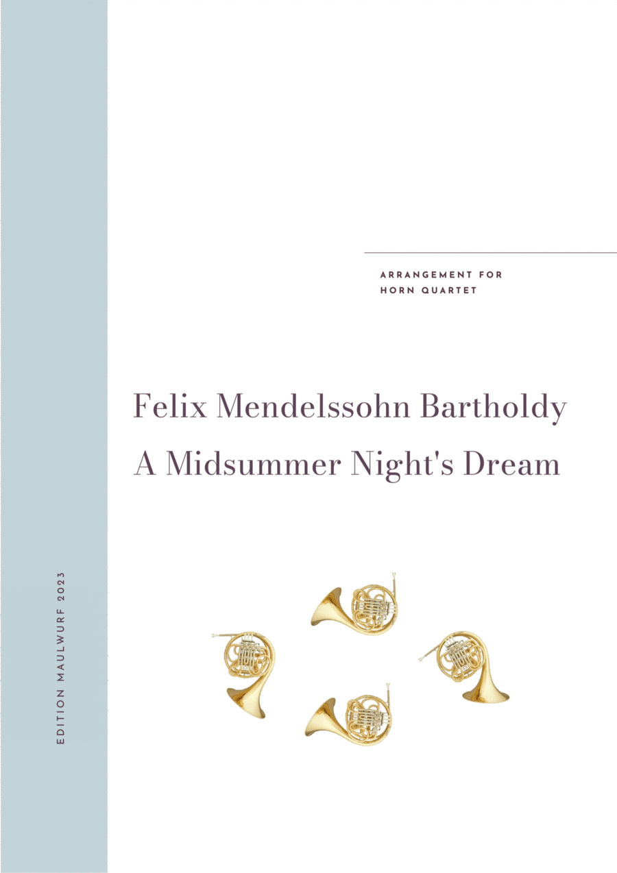 A Midsummer Night's Dream Brass Quartet scores gallery preview page 1