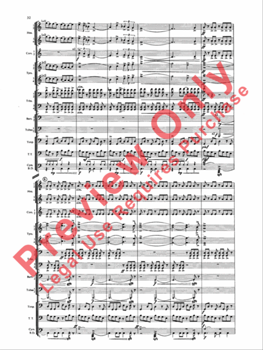 Symphony for Brass and Percussion (score only) Concert Band scores gallery preview page 35