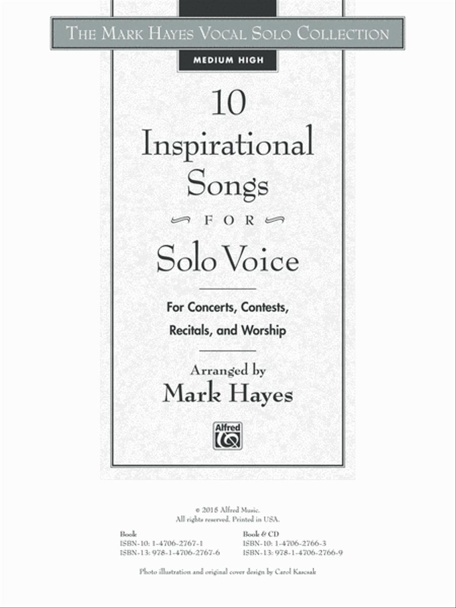 The Mark Hayes Vocal Solo Collection -- 10 Inspirational Songs for Solo Voice