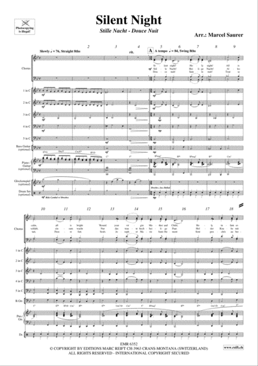 Silent Night Silent Night 4-Part scores gallery preview page 4