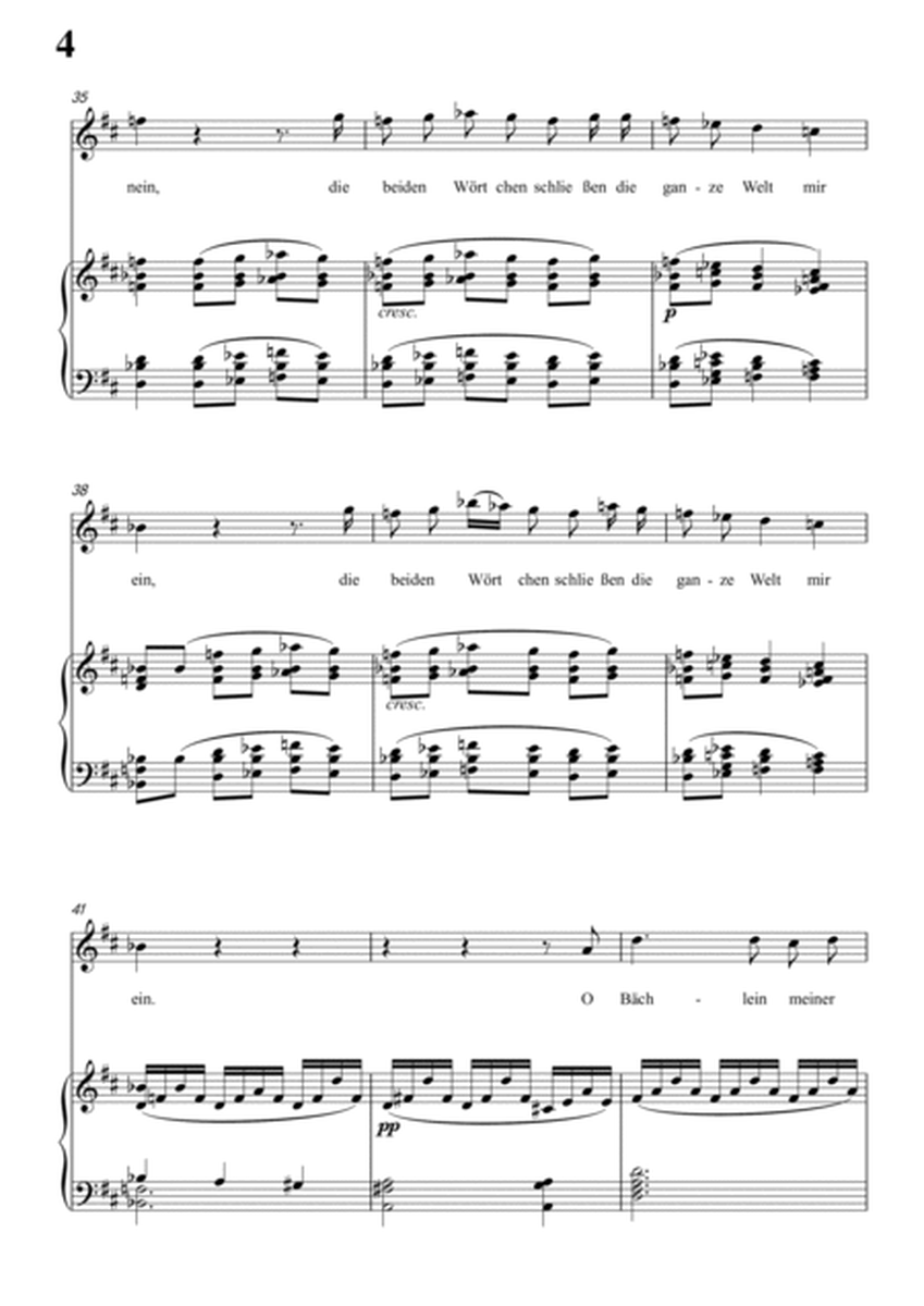 Schubert-Der Neugierige,from 'Die Schöne Müllerin',Op.25 No.6 in D for Vocal and Piano