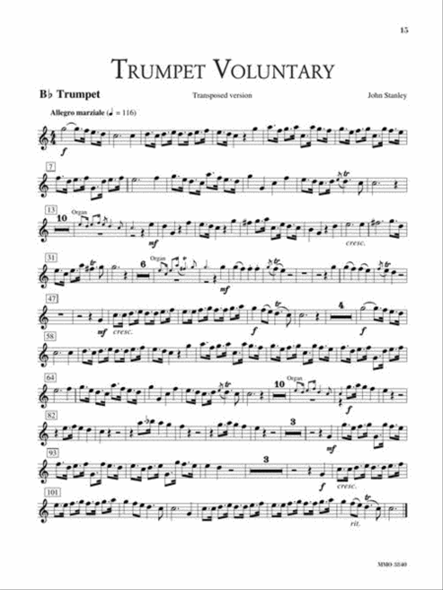 Classic Pieces for Trumpet & Organ - Music Minus One image number null