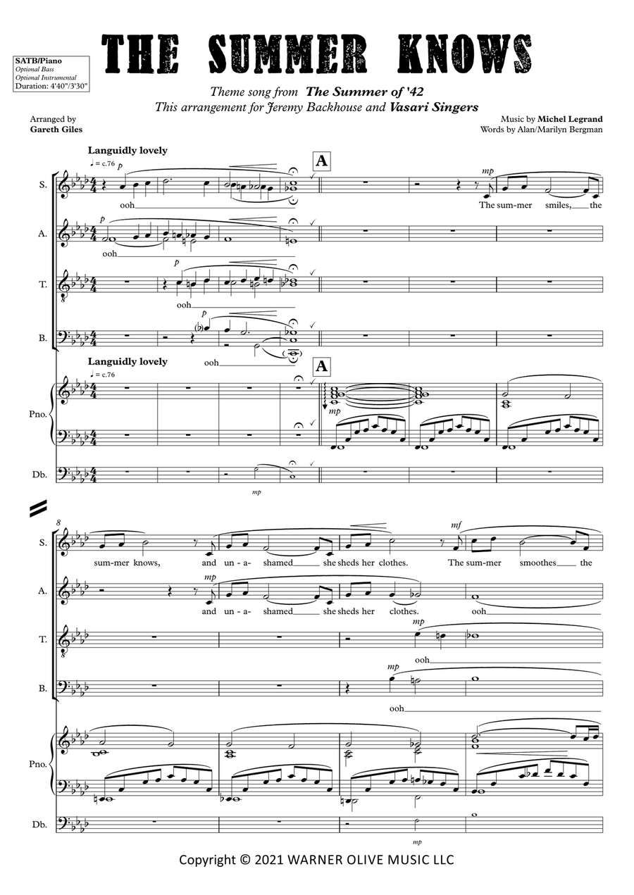 Summer Of 42 4-Part scores gallery preview page 1
