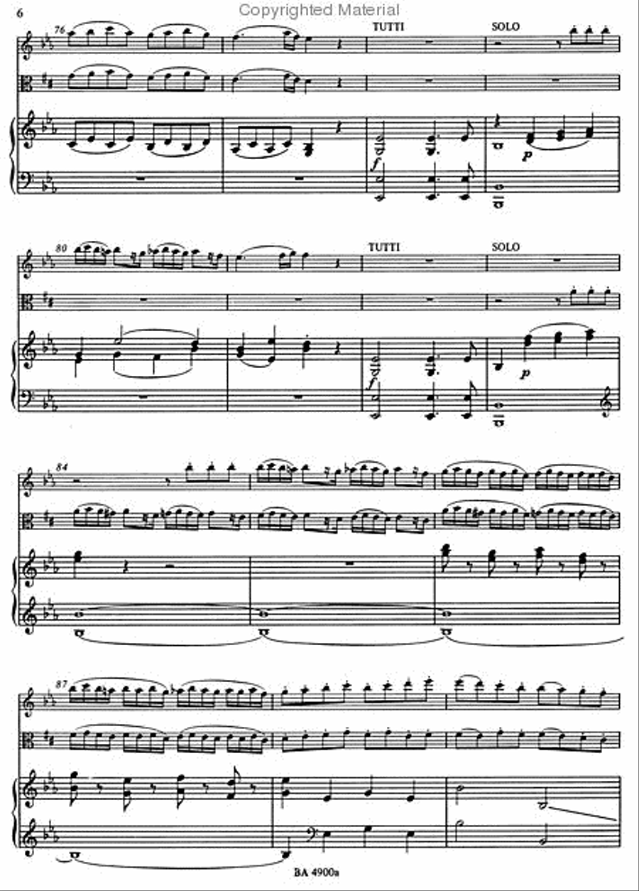 Sinfonia Concertante In Eb Major K. 364 Viola scores gallery preview page 3