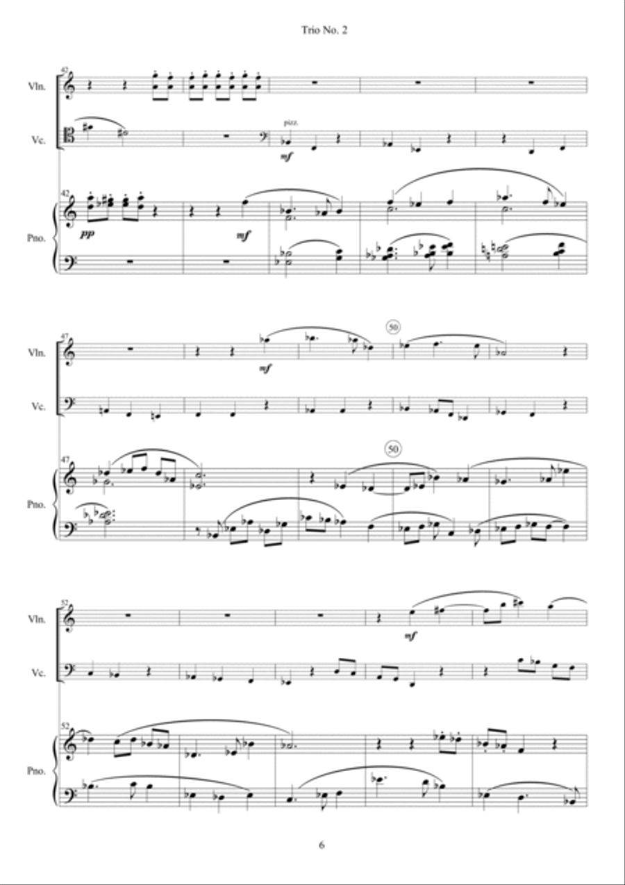 Trio No. 2 - Pastoral Piano Trio scores gallery preview page 6