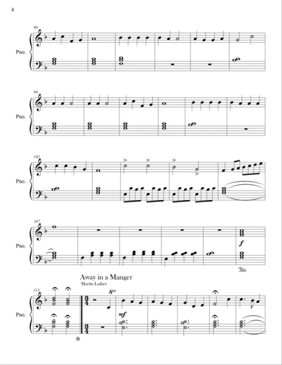 Christmas Medley (Christmas Collection, Easy Piano) Easy Piano scores gallery preview page 4