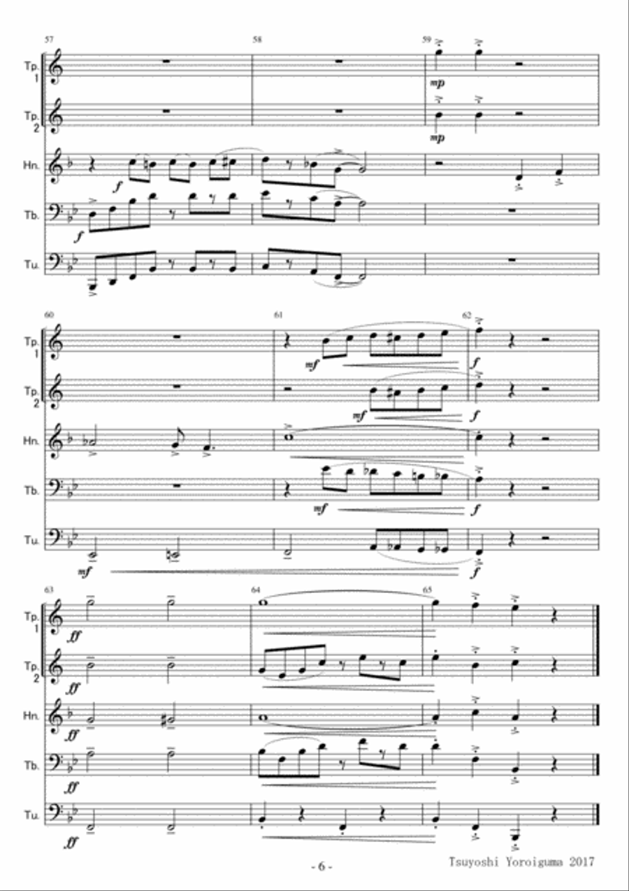 I Just Can't Wait To Be King Brass Ensemble scores gallery preview page 6