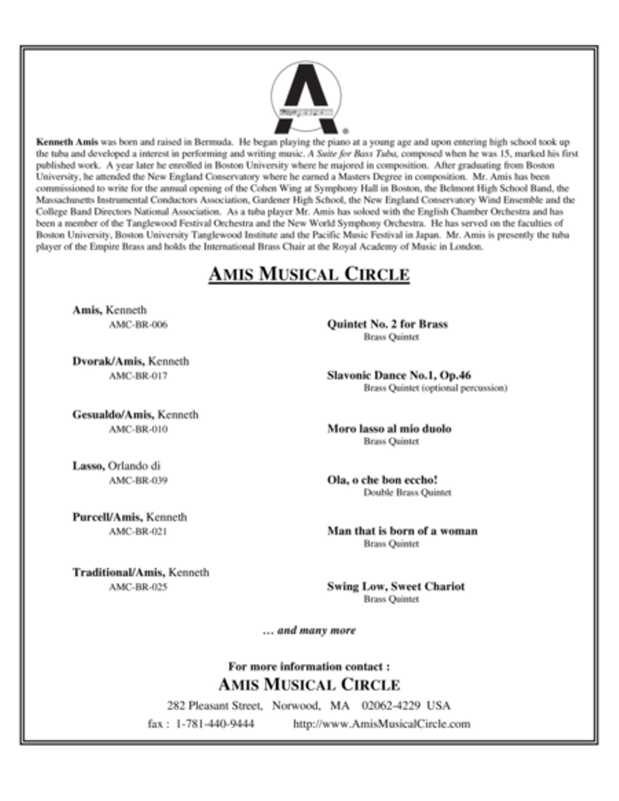 Tristis est anima mea Brass Quintet scores gallery preview page 6